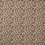Viscose imprimée fleur marron romantique fond écru