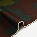 Military green camouflage cotton gabardine