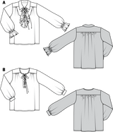 Patrón N ° 7332: disfraz de camisa pirata