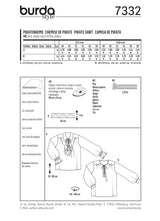 Patrón N ° 7332: disfraz de camisa pirata