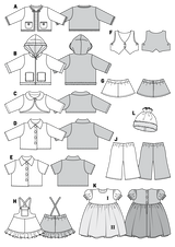 Patrón N ° 7753: ropa de muñeca