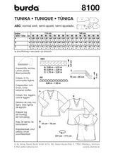 Patron n ° 8100: tunic
