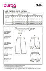Patron Burda kids n°9202 : Pantalon