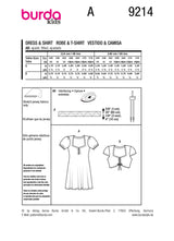 Burda Kids Boss N ° 9214: Vestido y blusa