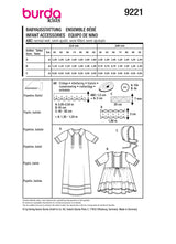 Burda child boss n ° 9221: Baby set - Baptism dress