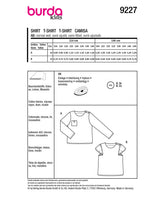 Patron Burda Enfant n°9227 : T-shirt