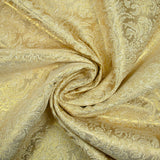 Brocart lamé doré baroque fond écru