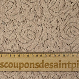Guipure polyester bouclette beige