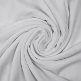 Crêpe polyester floqué fleurs ton sur ton fond blanc