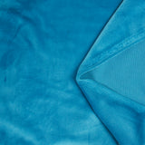 Jersey de velours tout doux bleu turquoise