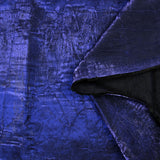 Polyester froissé Romane bleu indigo