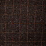 Speckled wool blend with brown background checks