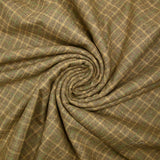 Mezcla lana franela cuadros amarillos y verdes fondo beige