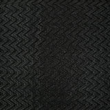 Cordón de poliéster de chevron negro con fondo negro.