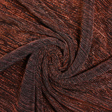 Maille fine plissée Lurex cuivre fond noir