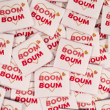 Étiquettes tissées "Boom boom" x 5