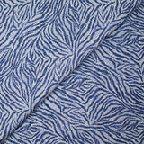 Crêpe de viscose imprimé zèbre bleu denim