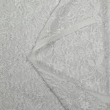 Maille dentelle satinée champêtre blanche