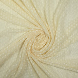 Dentelle polyester pois Martha jaune beurre