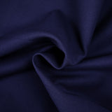 Double navy blue cotton and silk crepe