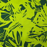 Viscose twill printed ombre floral lime green and forest