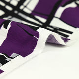 Viscose crêpe impresión cuentos violeta antecedentes