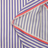 6 mm purple and off-white striped woven-dyed viscose satin