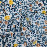 Edredón polar con estampado de leopardo amarillo y azul hielo