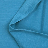 Heather turquoise blue cotton jersey