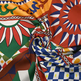 Gabardina algodón elastano locura carnaval multicolor