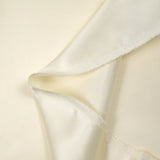 Satin de soie mélangée écru