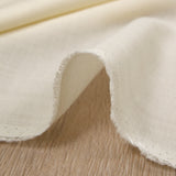 Ivory herringbone silk and wool