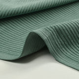 Jade ribbed polyester velvet