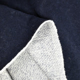 Navy double-faced ecru wool blend