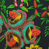Doublure jacquard viscose imprimé Beverly Hills fond noir