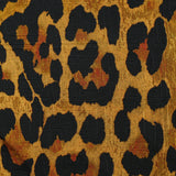 Doublure jacquard viscose imprimé léopard fond mordoré