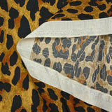 Doublure jacquard viscose imprimé léopard fond mordoré