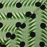 Crêpe viscose imprimé vague à pois fond vert matcha
