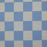 Jacquard de laine mélangée damier gris et bleu
