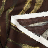 Animal print cotton voile with brown background