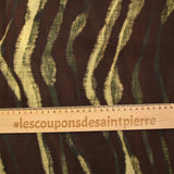 Animal print cotton voile with brown background