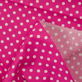 Coton imprimé pois 6mm fuchsia