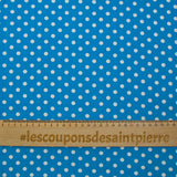 Algodón estampado lunares 6mm turquesa