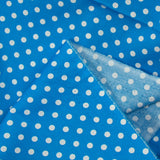 Algodón estampado lunares 6mm turquesa
