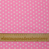 Algodón estampado estrellas 1cm rosa