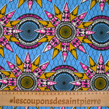 Eindhoven Rose y Ochre Blue Eindhoven Estampado de algodón