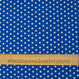Star printed cotton 1cm electric blue