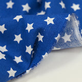 Star printed cotton 1cm electric blue