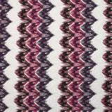 Maille crochet chevrons framboise, bordeaux violet et blanc
