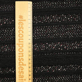 Fancy wool blend striped black background
